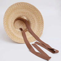 Chapeau de Paille Large Bord – Ruban Noué