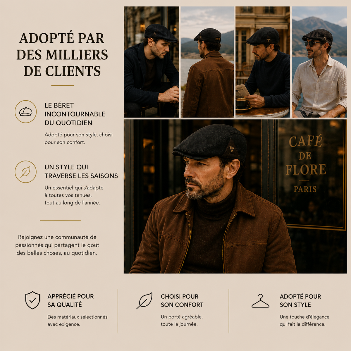 Béret Homme Rétro