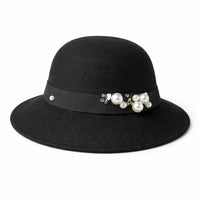 Chapeau Melon Cloche Femme - Perle