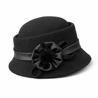 Chapeau Melon Cloche Femme Épais Noeud