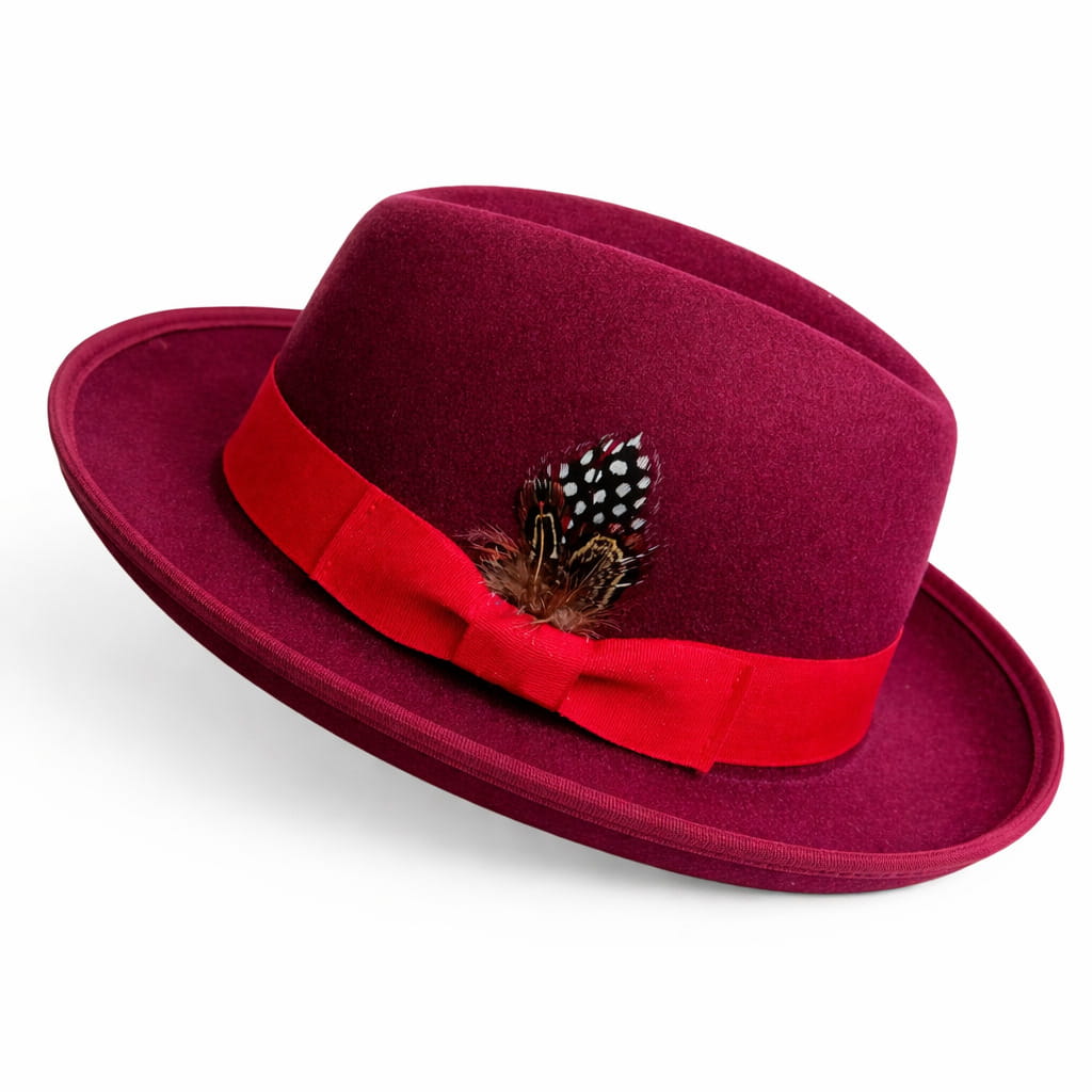 Chapeau Melon Fedora Plume