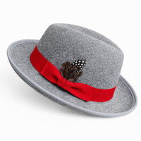Chapeau Melon Fedora Plume