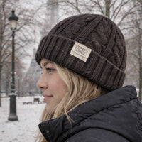Bonnet Femme Cocoon Tricot Torsadé - Hivernia