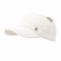 Bonnet Casquette Femme en Maille Tricotée Douce - Celeste