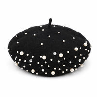 Béret Femme Hiver Perle