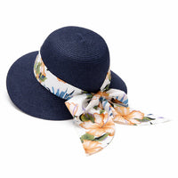 Chapeau de Paille à Larges Bords – Ruban Fleuri Tropical