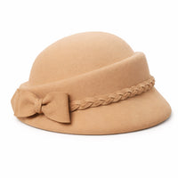 Chapeau en Laine Melon Cloche Femme - Casual