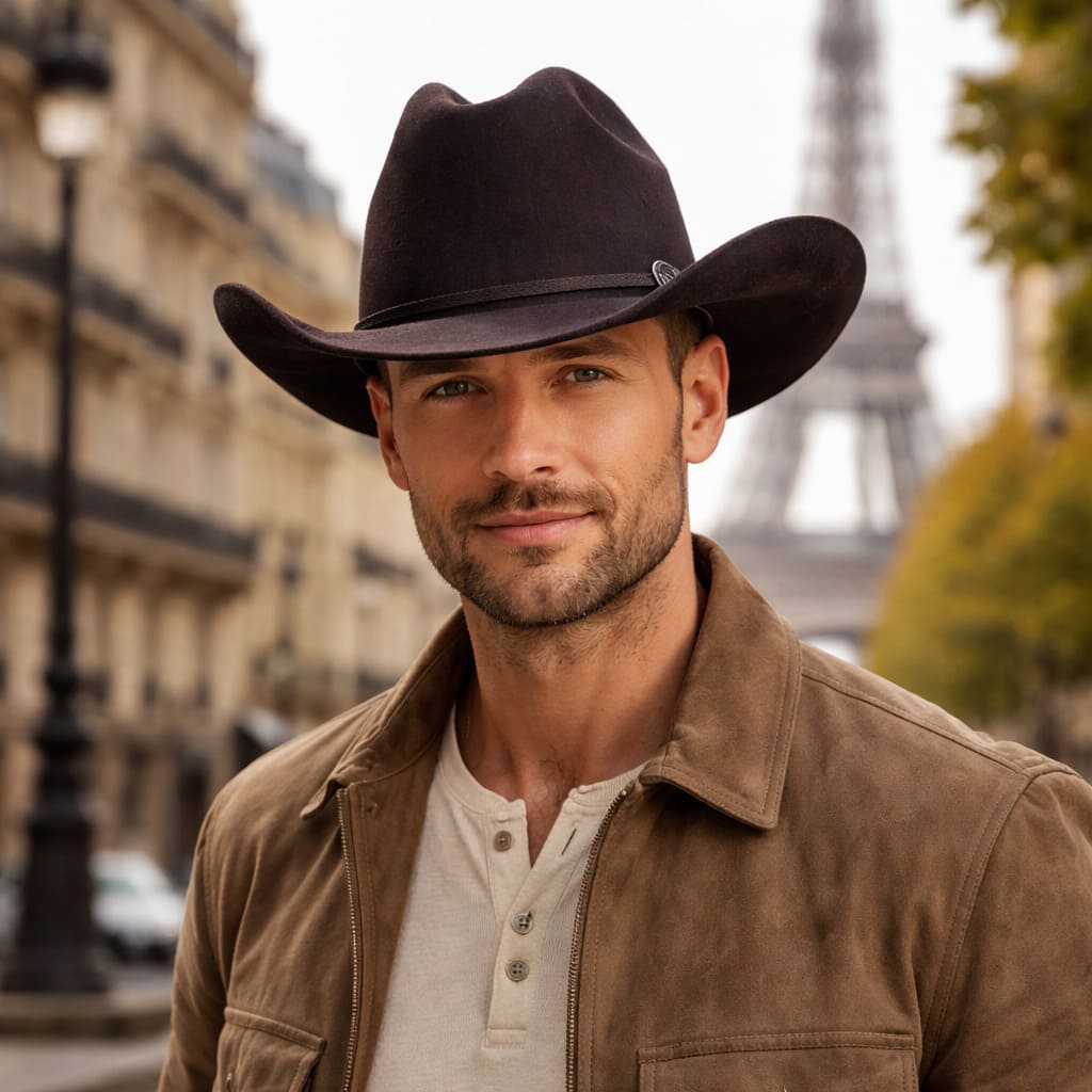 Chapeau Cowboy Laine – Bord Large Structuré
