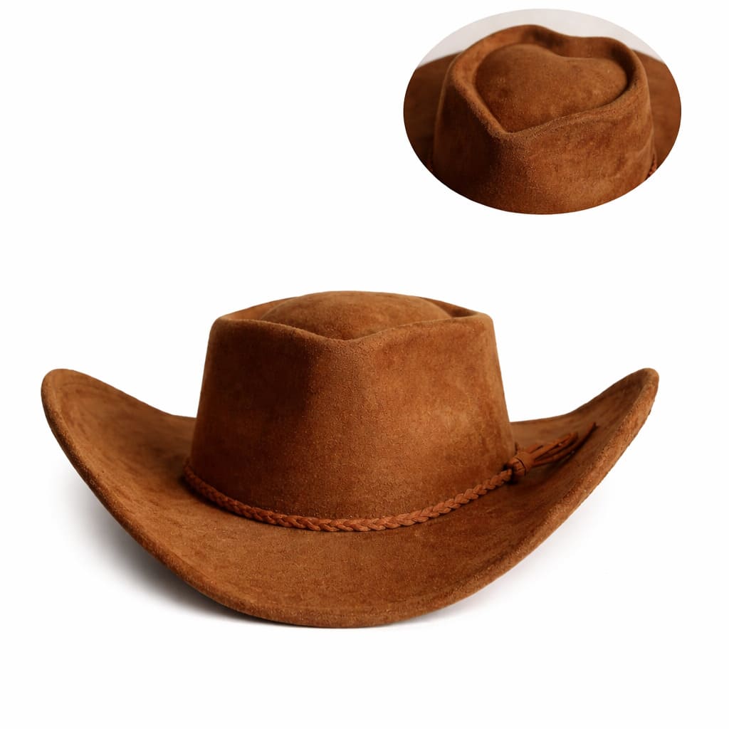Chapeau Cowboy Coton Tressage Décoratif