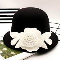Chapeau Cloche Melon Femme Black&White