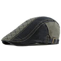 Béret Homme Bicolore en Coton avec Surpiqûres - Duality