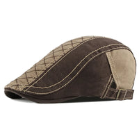 Béret Homme Bicolore en Coton avec Surpiqûres - Duality