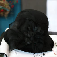 Chapeau Melon Cloche Femme à Fleur