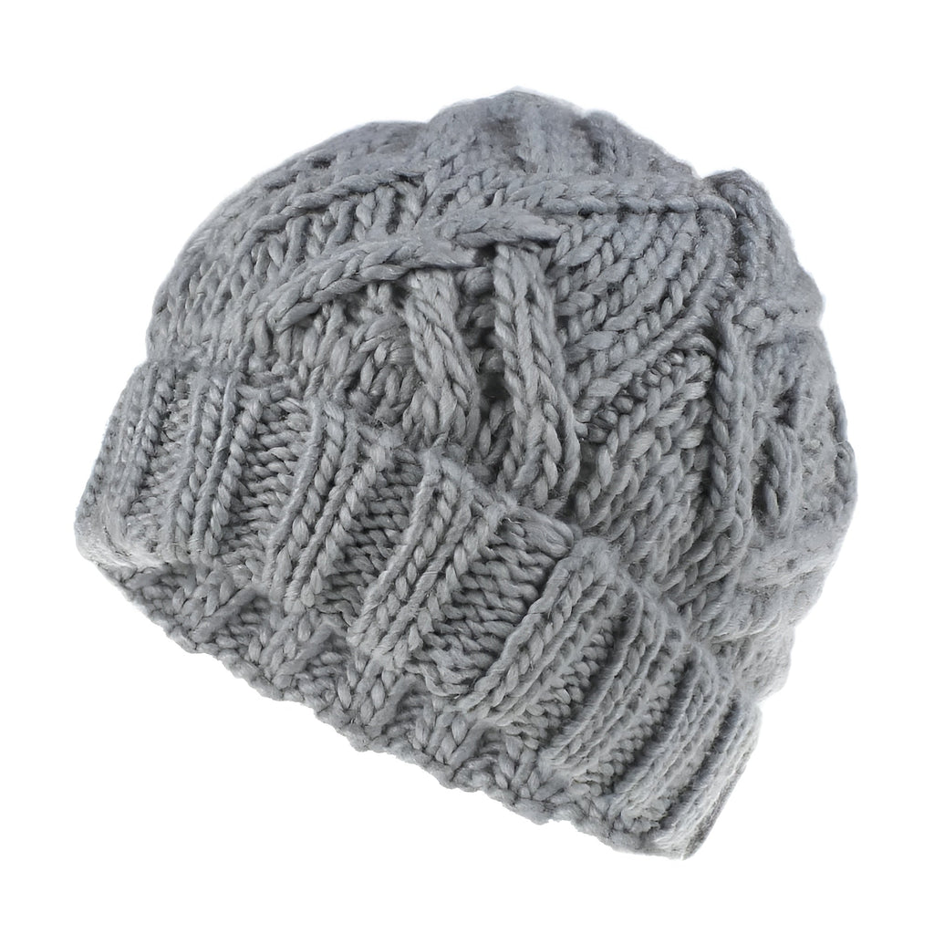 Bonnet Femme en tricot torsadé - GoldenCharm