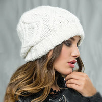 Bonnet Femme en tricot torsadé - GoldenCharm