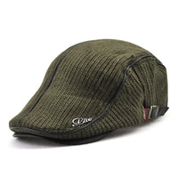Béret Homme Coton Maille avec Bordure en Cuir Réglable - Metro