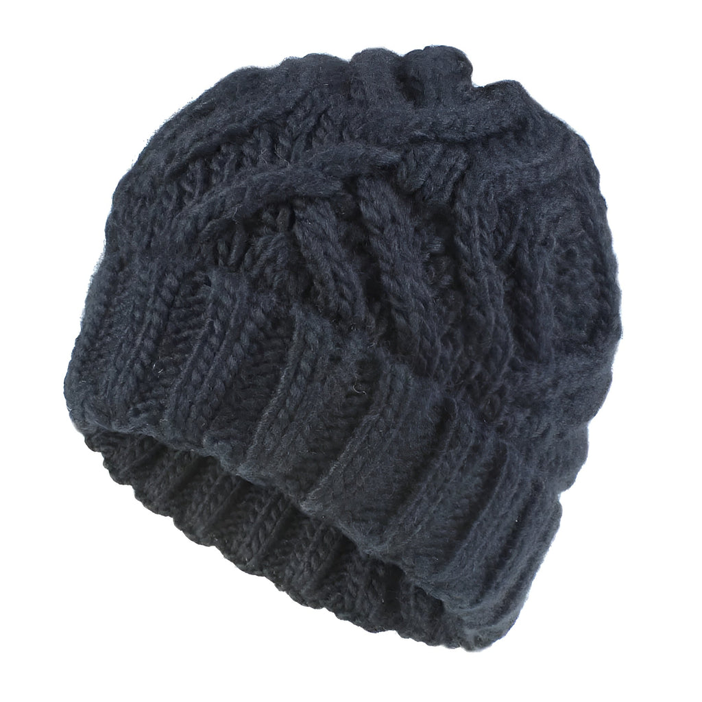 Bonnet Femme en tricot torsadé - GoldenCharm