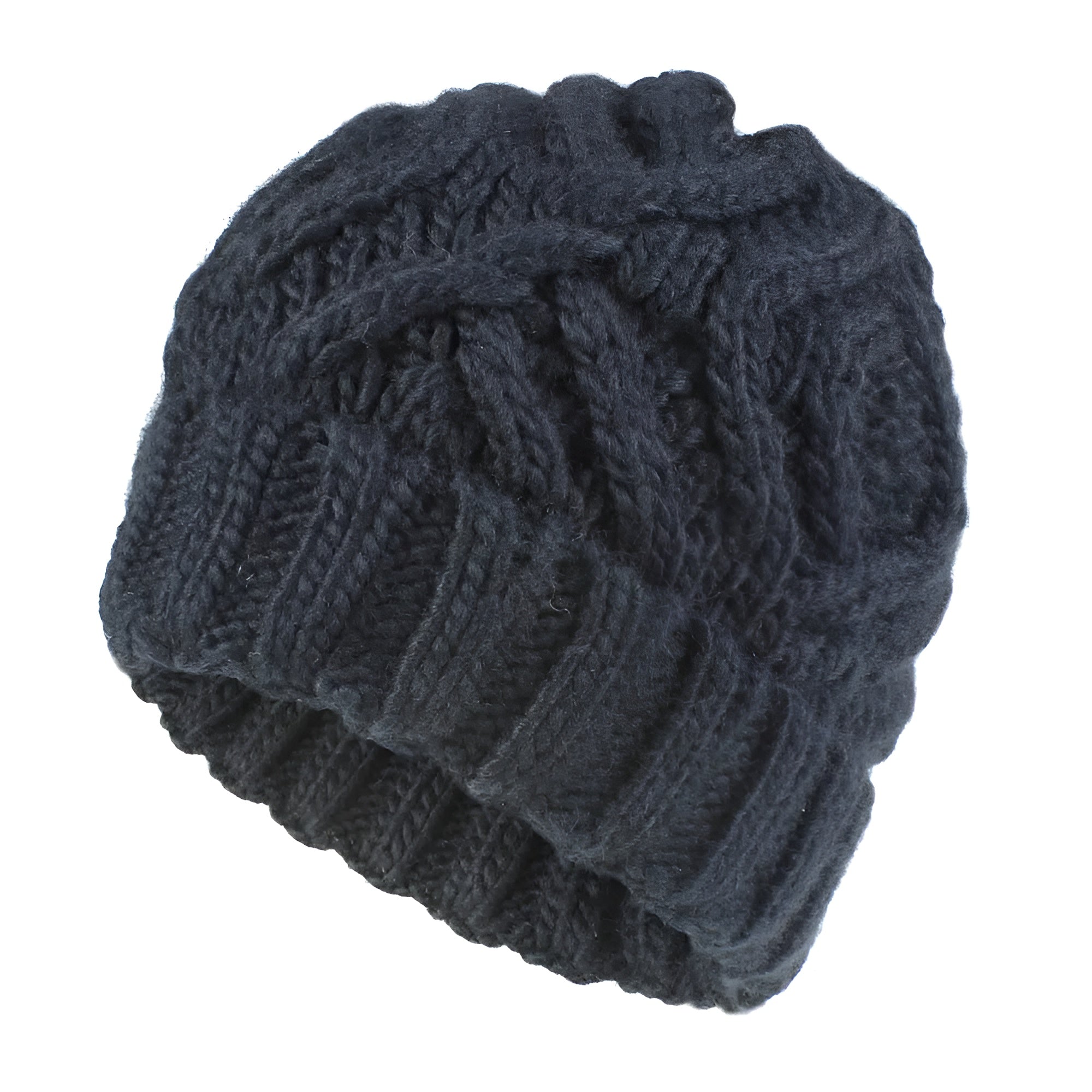 Bonnet Femme en tricot torsadé - GoldenCharm