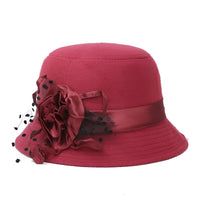 Chapeau Melon Cloche Femme Fleur