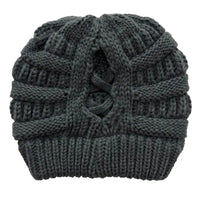 Bonnet Femme Hiver avec Ouverture pour Queue de Cheval - Pony