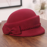 Chapeau en Laine Melon Cloche Femme - Casual