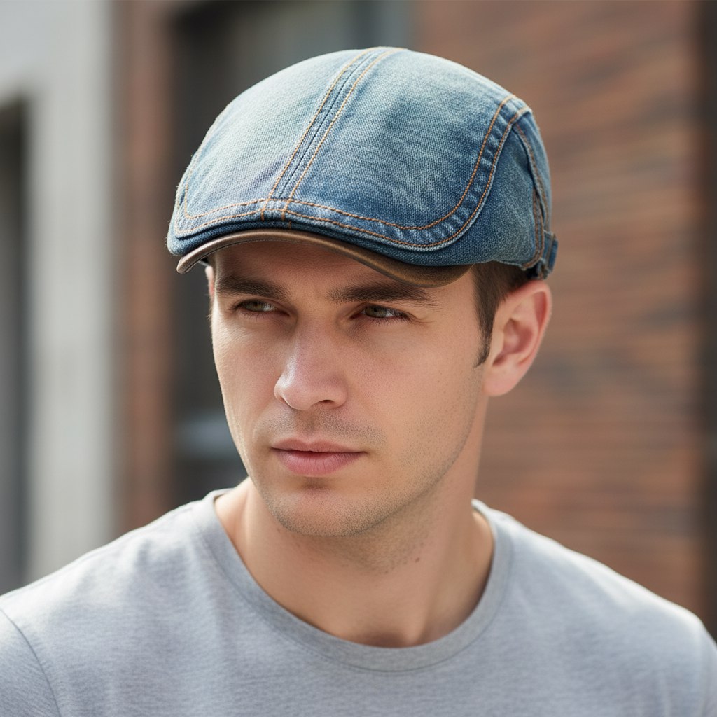 Béret Homme Denim Vintage - RetroChic