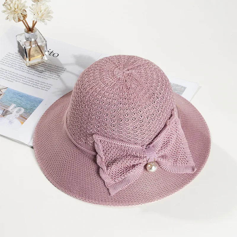 Chapeau de Paille Femme Chic Ruban