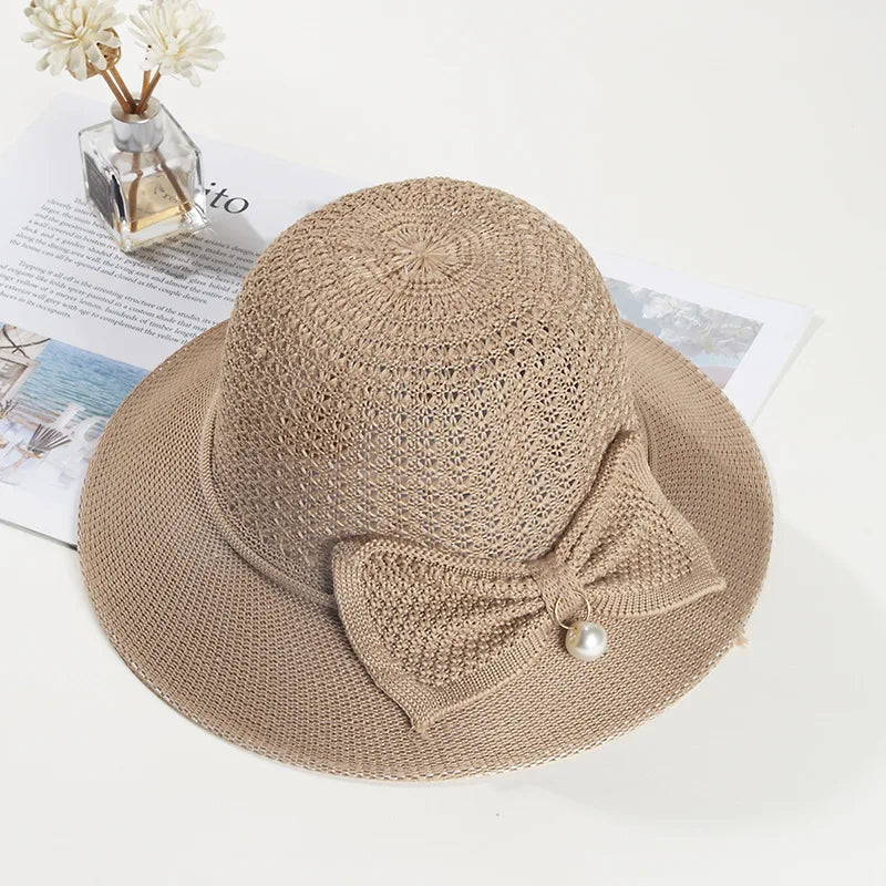 Chapeau de Paille Femme Chic Ruban