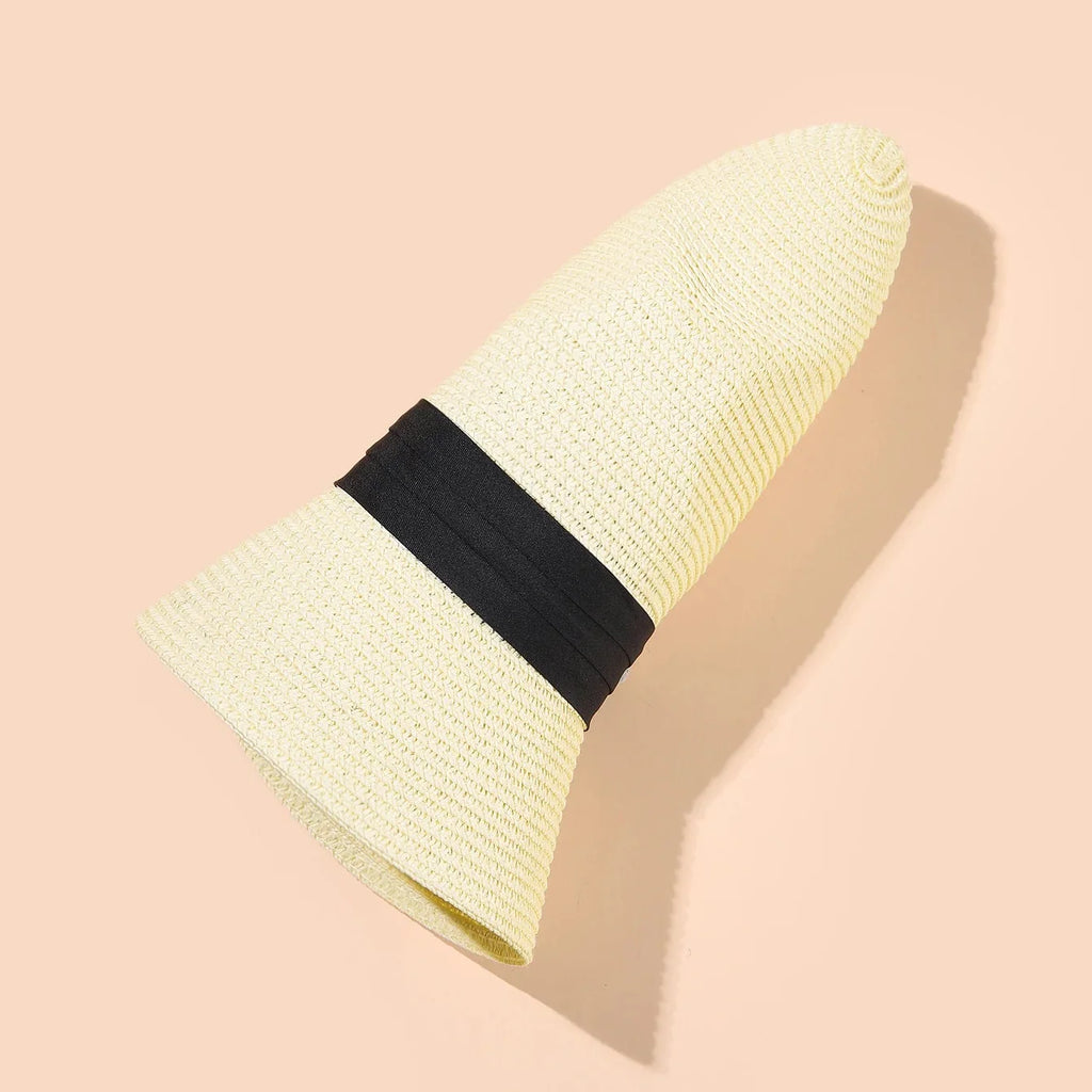 Chapeau Panama Paille Tressée – Ruban Noir