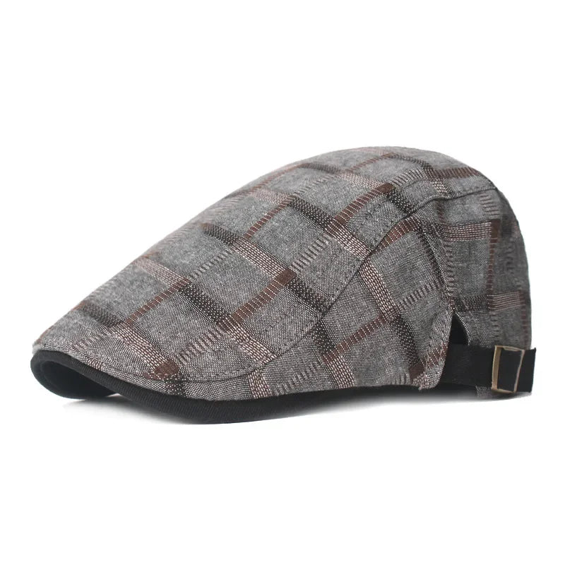 Béret Homme – Design À Carreaux Classique