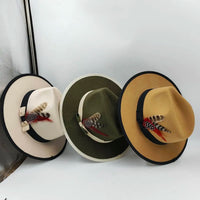 Chapeau Fedora Coton – Plume Décorative