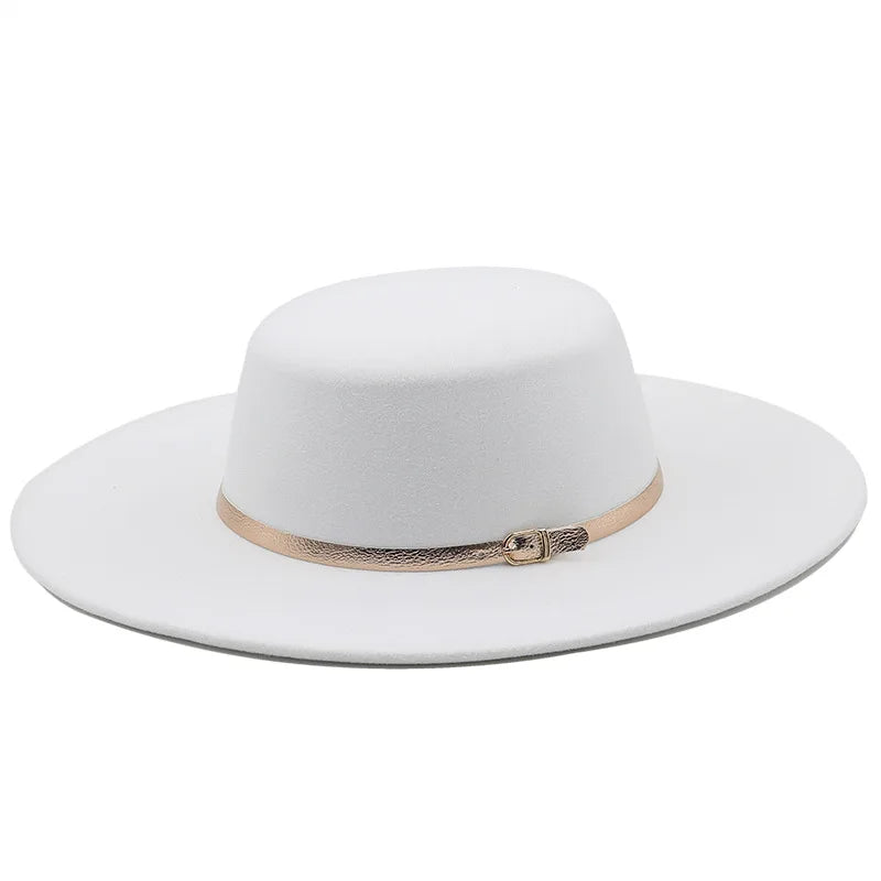 Chapeau Fedora Coton avec Bande Boucle Métallique