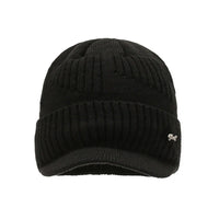 Bonnet Casquette Noir en Maille - KnitCap Elite