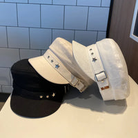 Béret Casquette Gavroche Femme Étoile Luxe