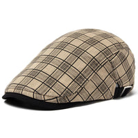 Béret Homme Réglable en Coton avec Motif Carreaux - Pixel