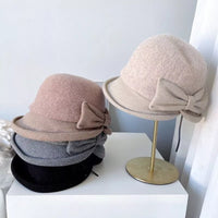 Chapeau Melon Cloche Femme Épais Hiver