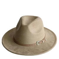 Chapeau Fedora Suédine – Ruban Peint Main