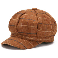 Béret Casquette Gavroche Femme à Carreaux - Gridin