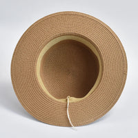 Chapeau de Paille Femme – Fleurs Décoratives et Perles