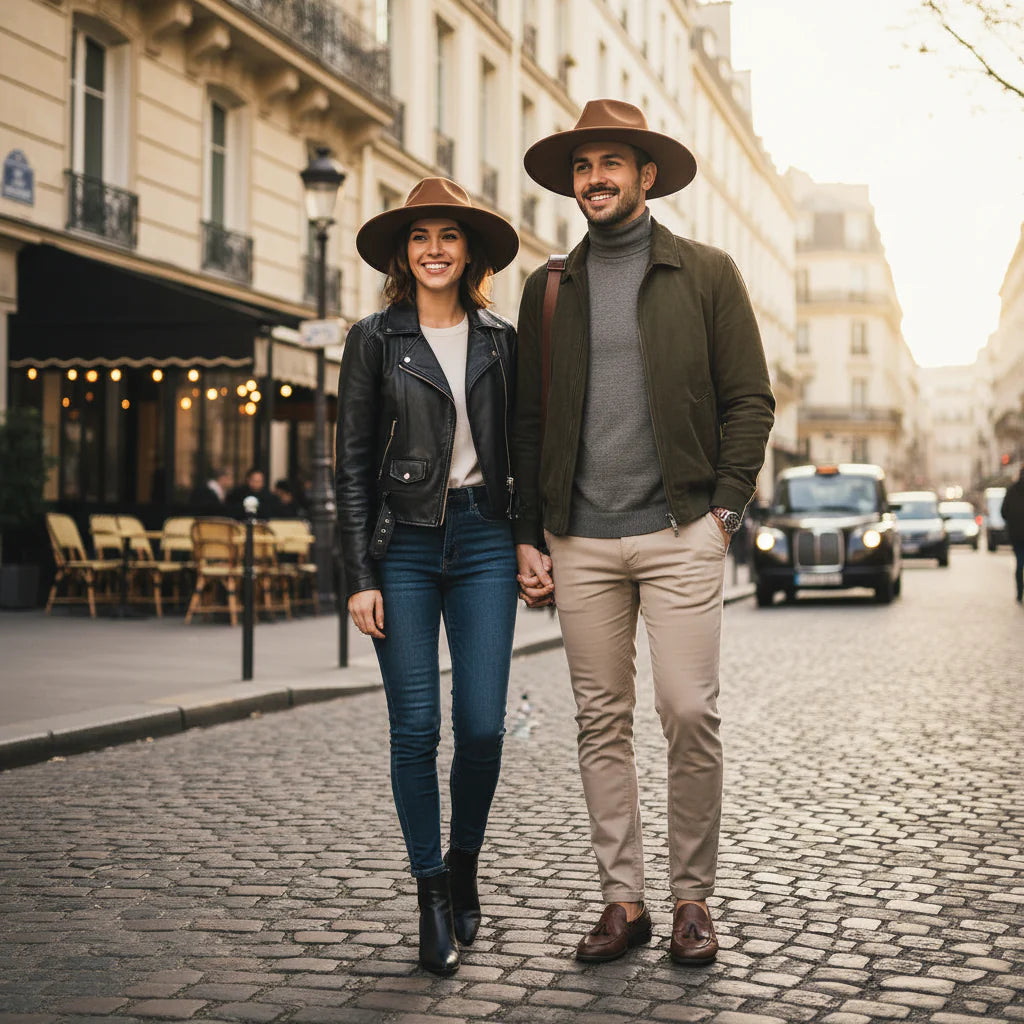 Chapeau Fedora Coton avec Bande Ajustable