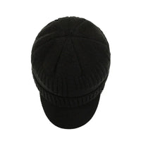 Bonnet Casquette Noir en Maille - KnitCap Elite