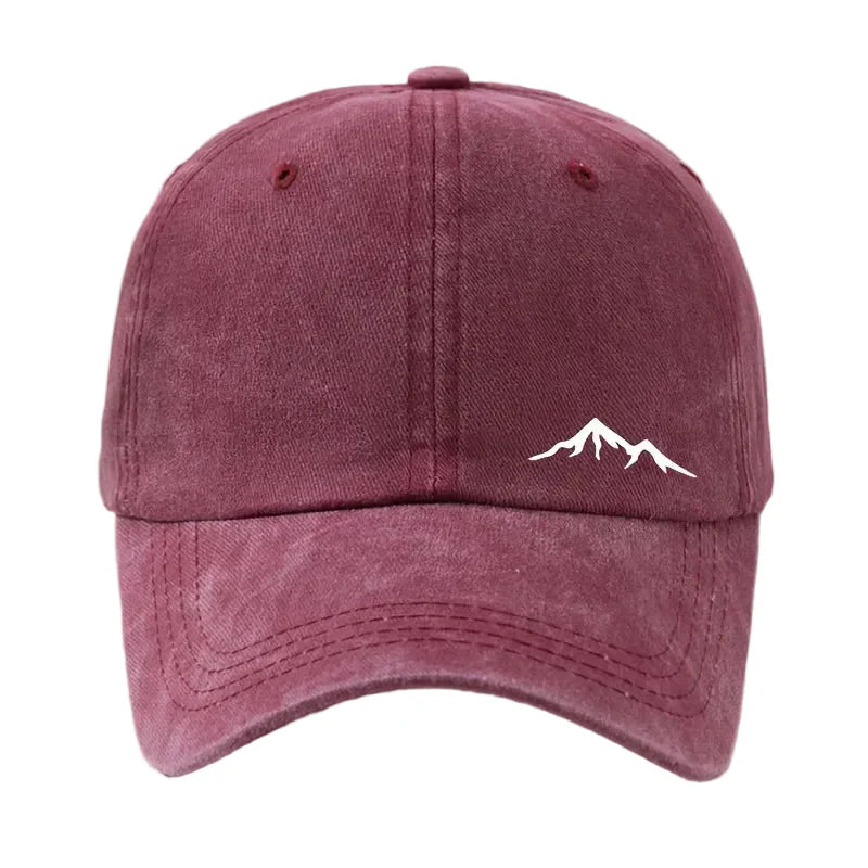 Casquette Baseball Effet Délavé – Broderie Montagne