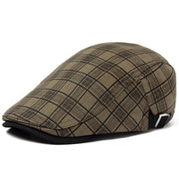 Béret Homme Réglable en Coton avec Motif Carreaux - Pixel