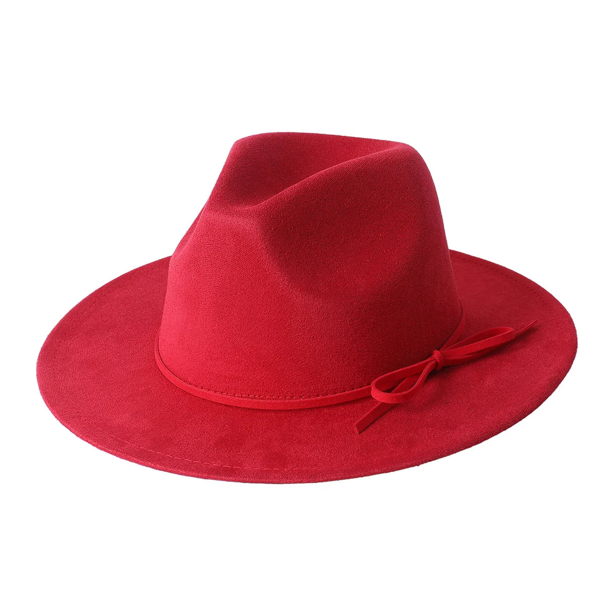 Chapeau Fedora Suédine – Ruban Peint Main