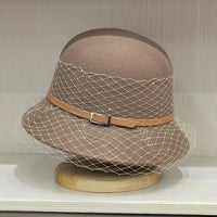 Chapeau Melon Cloche en Laine - Rétro