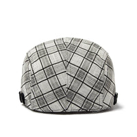 Béret Homme Réglable en Coton avec Motif Carreaux - Pixel