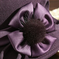 Chapeau Melon Cloche Femme Épais Noeud
