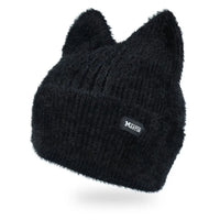 Bonnet Femme Tricoté avec Oreilles de Chat – KittyFluff