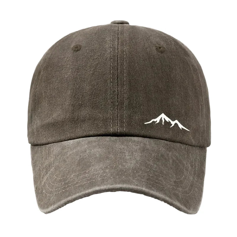 Casquette Baseball Effet Délavé – Broderie Montagne