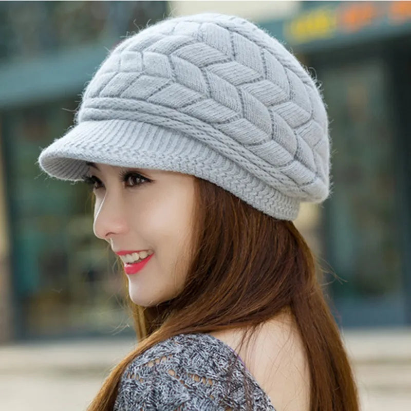 Béret Femme Épais Polaire Hiver